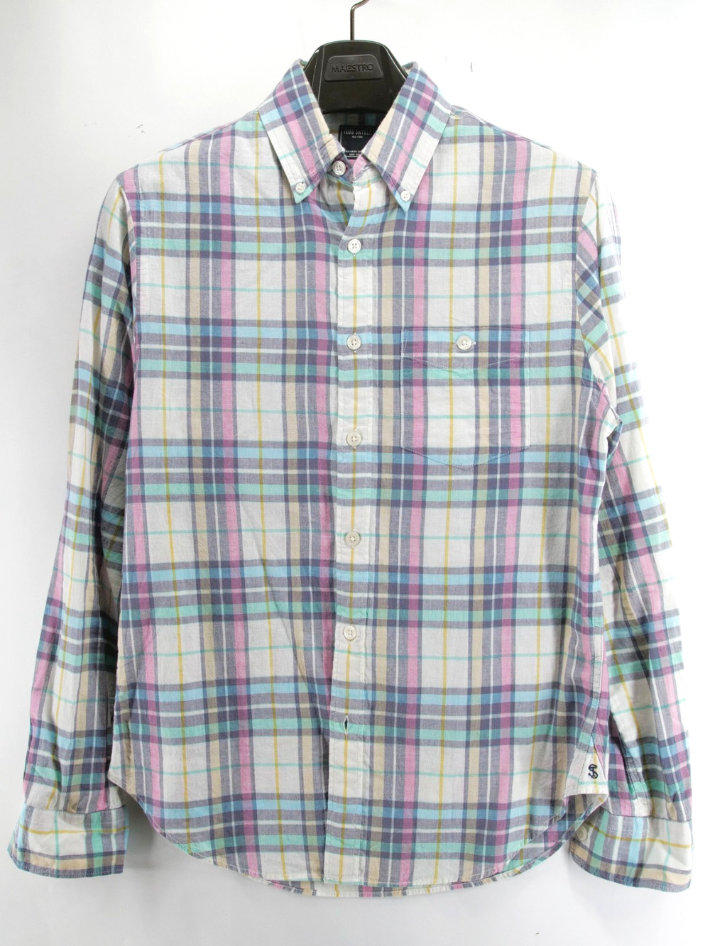 Todd Snyder Multicolor Plaid Button Up Men Small 100% Cotton Shirt
